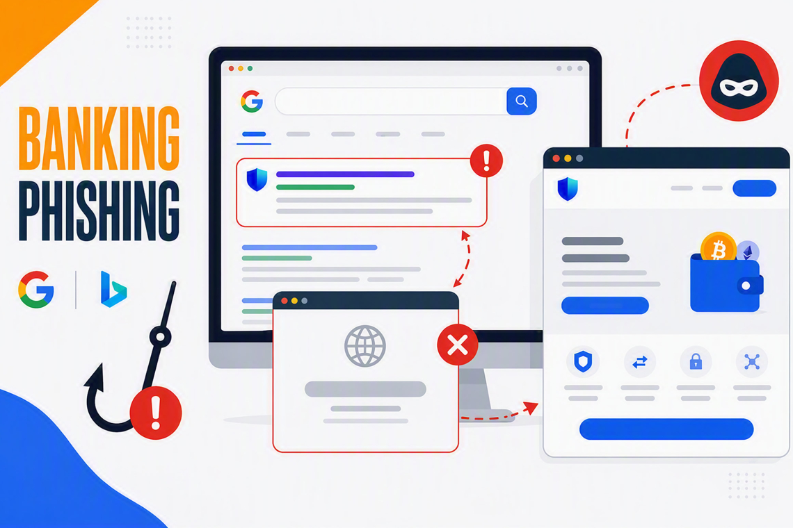 Threat Actors Poison Search Engine Results, Leading Victims to Concealed Banking Phishing Pages