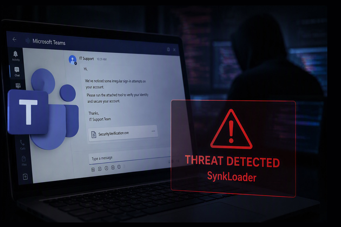 SynkLoader: A New Social Engineering Threat Exploiting Microsoft Teams and Trusted IT Channels