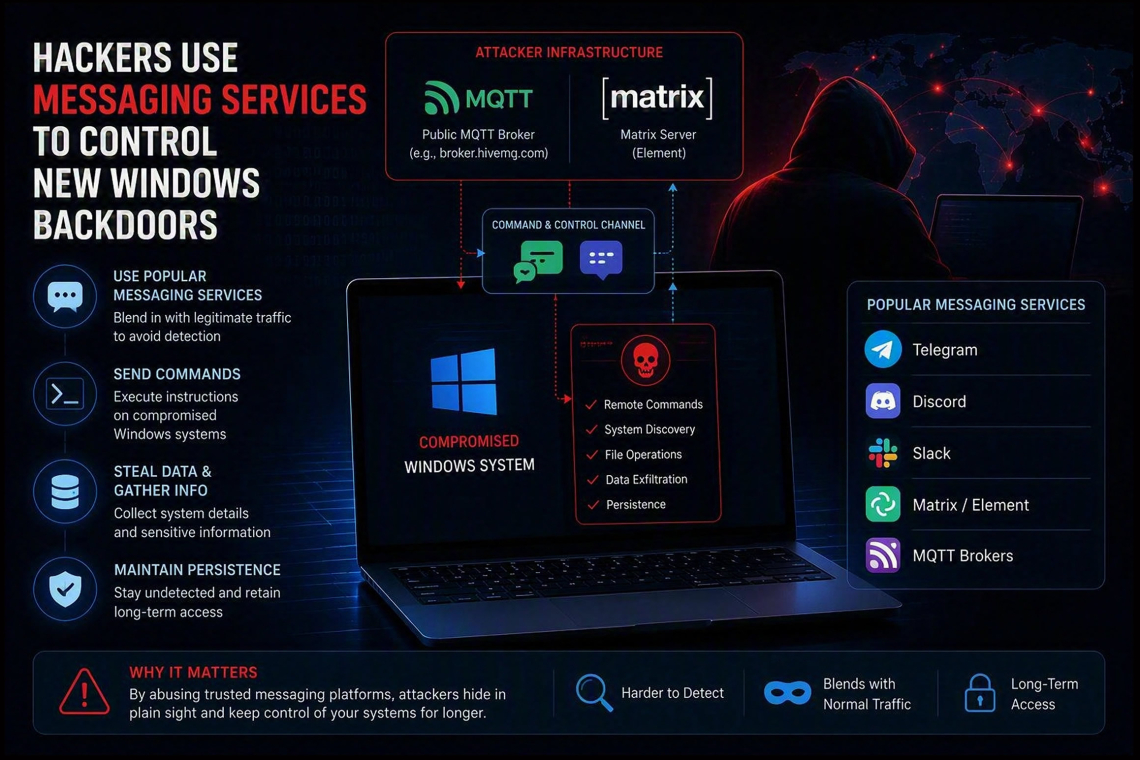 Windows Backdoors Found Communicating Through Popular Messaging Networks