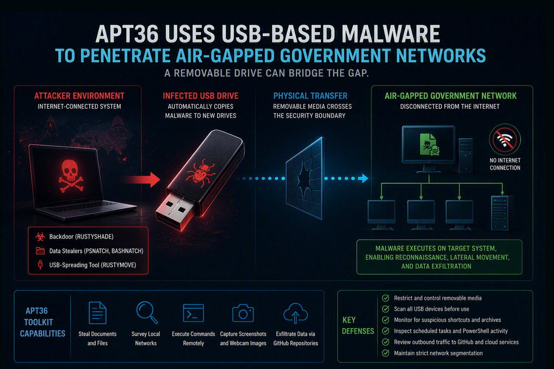 APT36 Uses Infected USB Devices to Breach Secure Government Networks