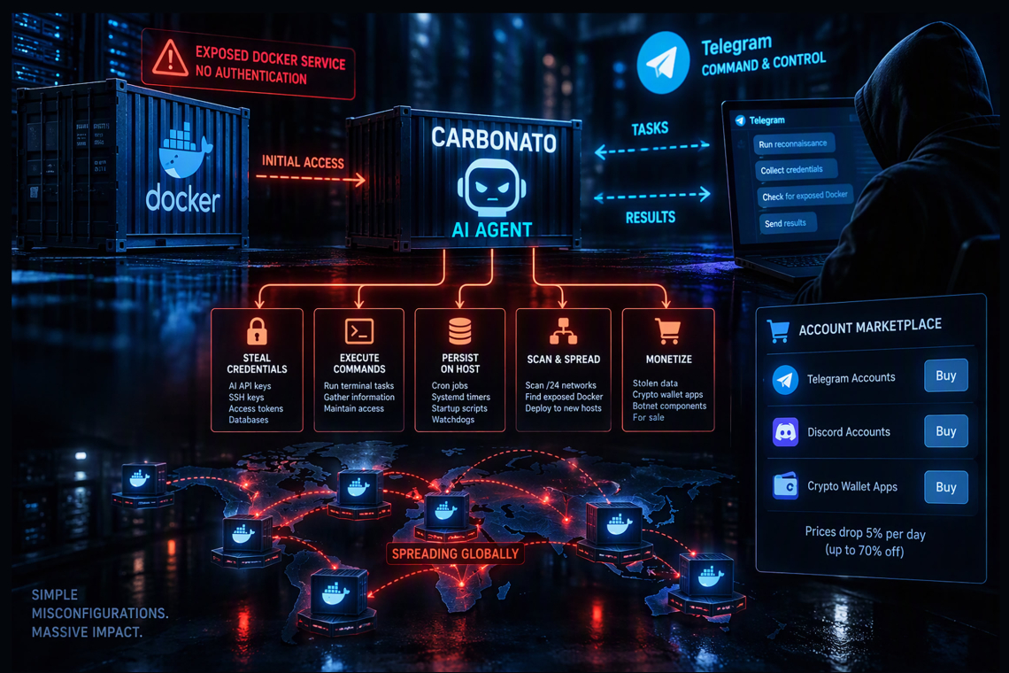 Threat Actors Deploy AI Agent-Based Botnet to Operate Within Infected Servers