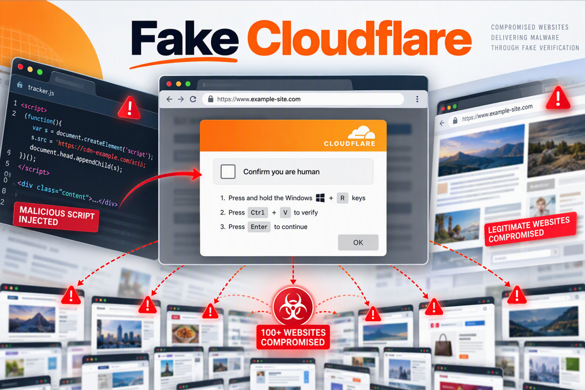 Attackers Abuse Compromised Websites and Counterfeit Cloudflare Checks to Deploy LUNEXSTEALER Malware